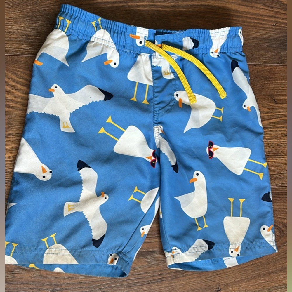Toby Tiger Scandi style swim shorts seagulls size 5